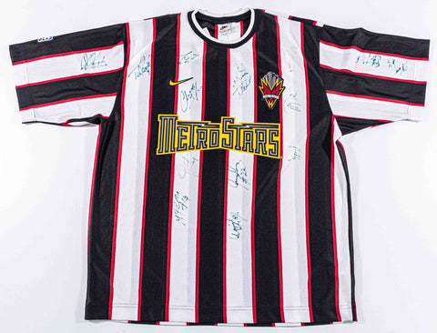 1997 1998 NIKE New York New Jersey MetroStars Autographed Jersey