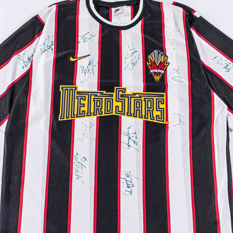 1997 1998 NIKE New York New Jersey MetroStars Autographed Jersey