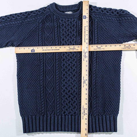LL Bean Signature Fishermen Chunky Knit Sweater