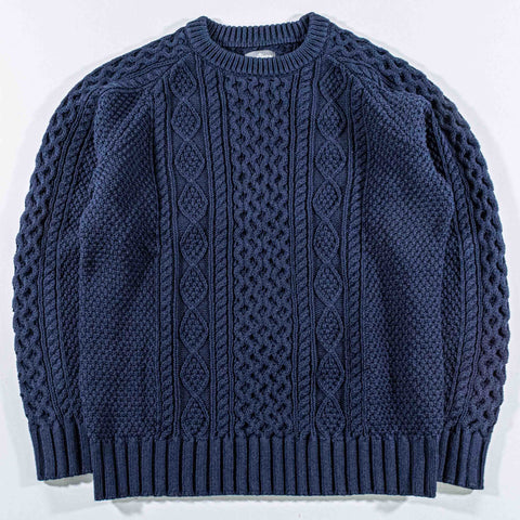 LL Bean Signature Fishermen Chunky Knit Sweater