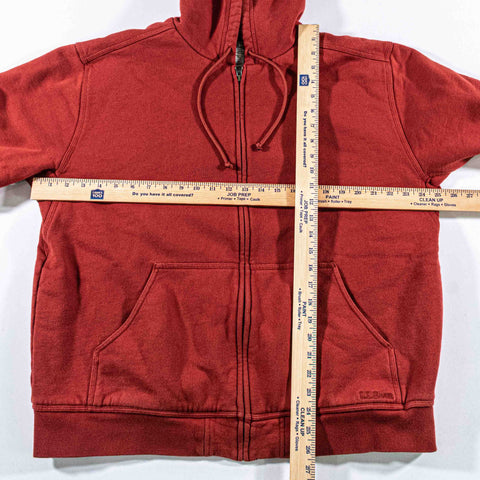 LL Bean Katahdin Iron Works Zip Hoodie Sweatshirt Sherpa Lined