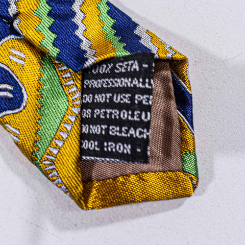 Gianni Versace Striped Silk Tie Made in Italy
