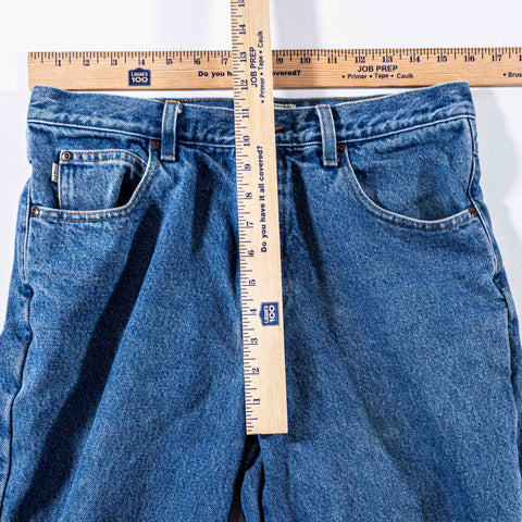 LL Bean Flannel Lined Jeans Denim Faded