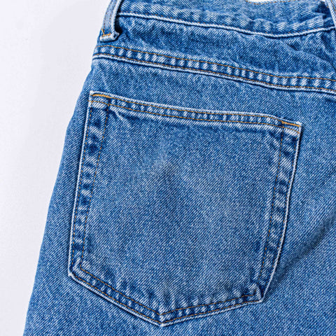 LL Bean Flannel Lined Jeans Denim Faded