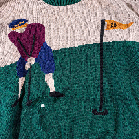 Northern Isles Golfer Sweater Hand Embroidered