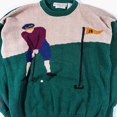 Northern Isles Golfer Sweater Hand Embroidered