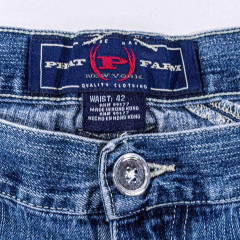 Phat Farm Baggy Hip Hop Jeans Shorts Jorts