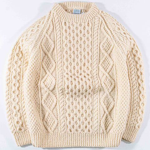 Blarney Woolen Mills Irish Fisherman Cable Knit Sweater