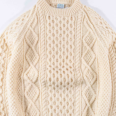 Blarney Woolen Mills Irish Fisherman Cable Knit Sweater