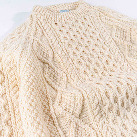 Blarney Woolen Mills Irish Fisherman Cable Knit Sweater