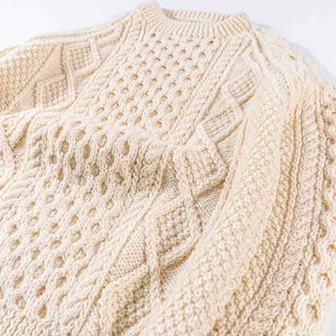 Blarney Woolen Mills Irish Fisherman Cable Knit Sweater