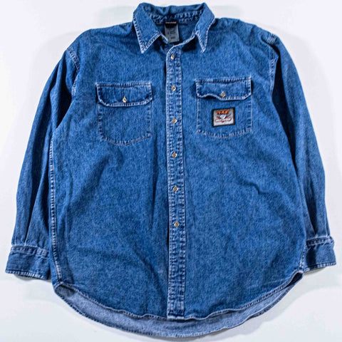Harley Davidson Taz Looney Tunes Denim Shirt Live To Ride