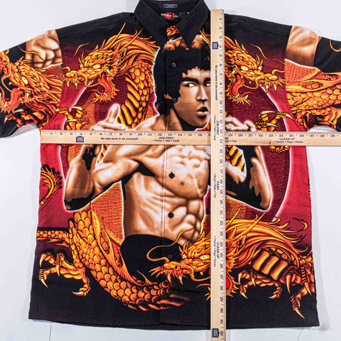 Bruce Lee AOP Short Sleeve Button Shirt