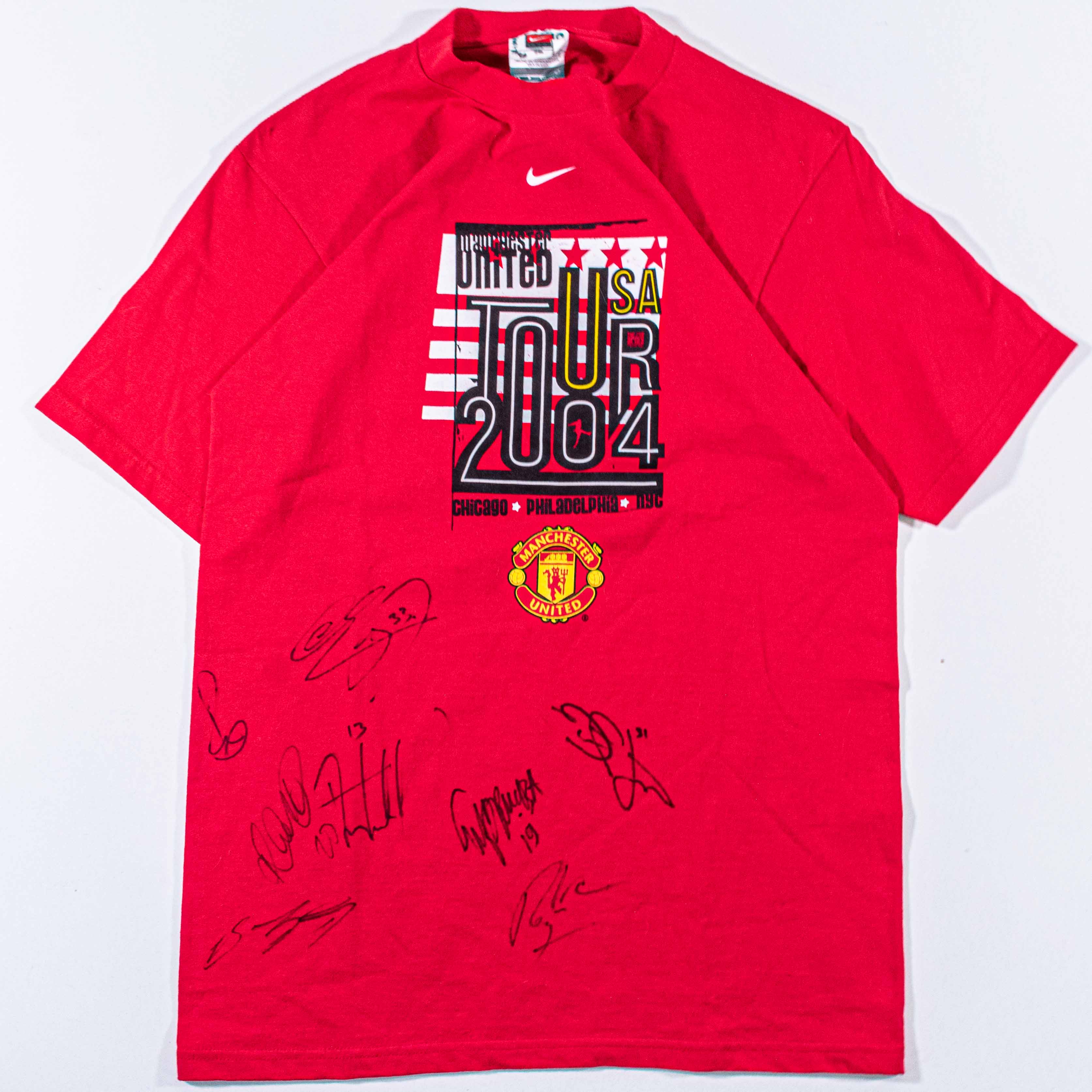 Manchester United Nike 2004 USA Tour T-Shirt Autographed– VNTG Shop