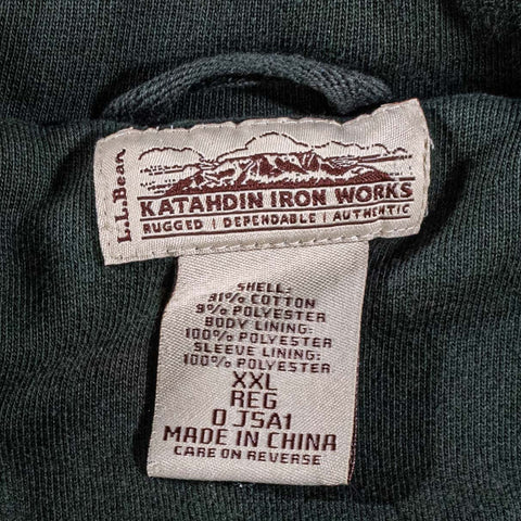 LL Bean Katahdin Iron Works Zip Sweatshirt Sherpa Lined