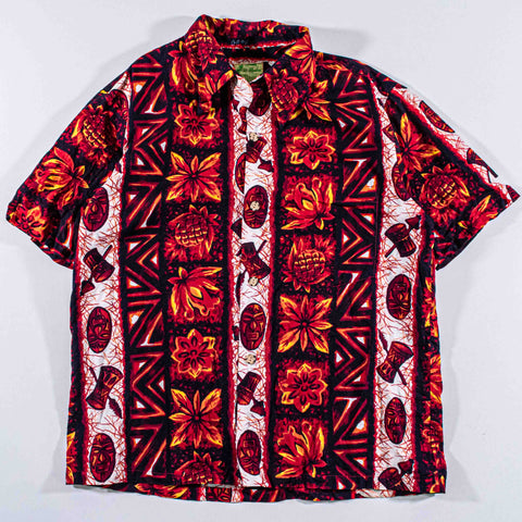 Ui Maikai Hawaiian Shirt Pineapple Plant Tiki Mask