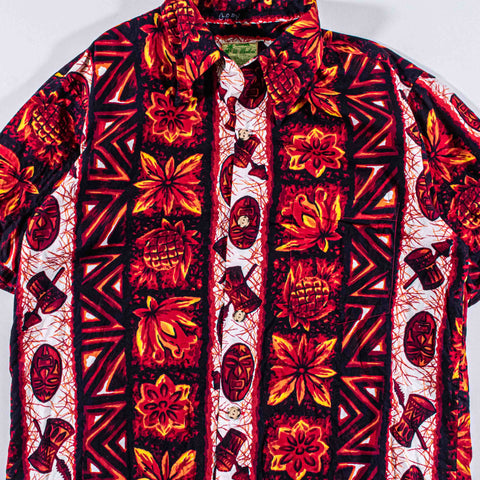 Ui Maikai Hawaiian Shirt Pineapple Plant Tiki Mask