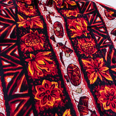 Ui Maikai Hawaiian Shirt Pineapple Plant Tiki Mask