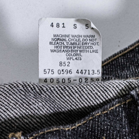 Levi 505 Orange Tab Black Jeans