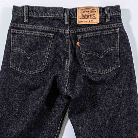 Levi 505 Orange Tab Black Jeans