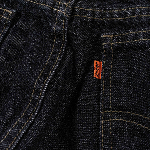 Levi 505 Orange Tab Black Jeans