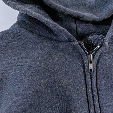 Russell Athletic Blank Zip Hoodie Sweatshirt Sun Faded