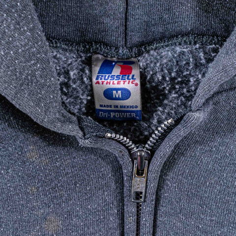 Russell Athletic Blank Zip Hoodie Sweatshirt Sun Faded