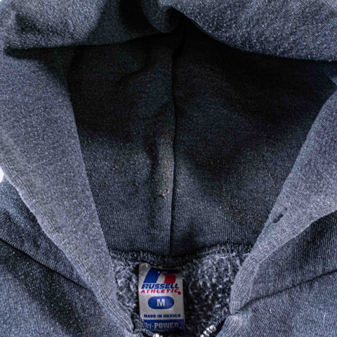 Russell Athletic Blank Zip Hoodie Sweatshirt Sun Faded