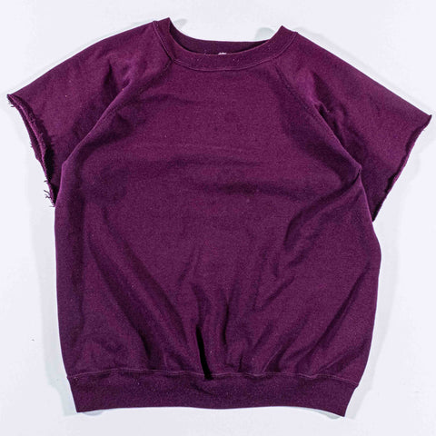 Hanes Blank Cutoff Sweatshirt Short Sleeve