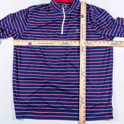 Rhoback Striped Performance 1/4 Zip Pullover American Flag