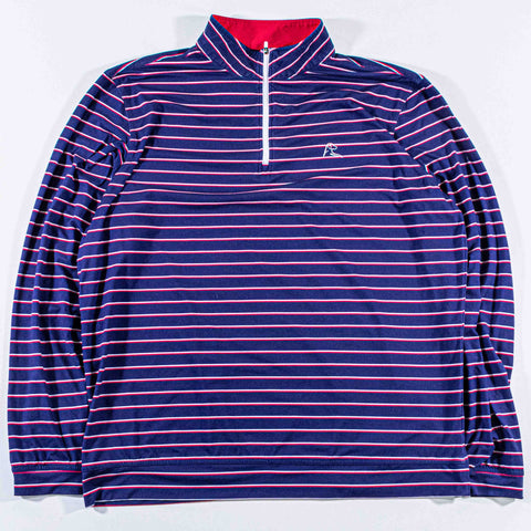 Rhoback Striped Performance 1/4 Zip Pullover American Flag