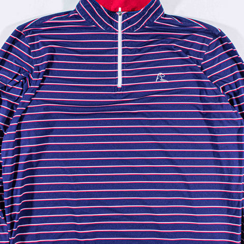 Rhoback Striped Performance 1/4 Zip Pullover American Flag
