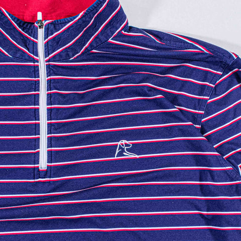 Rhoback Striped Performance 1/4 Zip Pullover American Flag