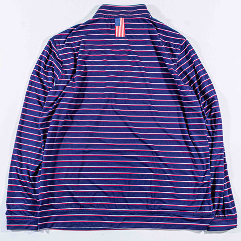 Rhoback Striped Performance 1/4 Zip Pullover American Flag