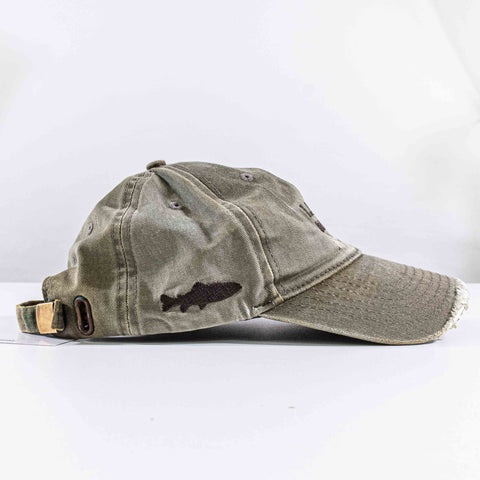 LL Bean Fishing Distressed Baseball Cap Dad Hat