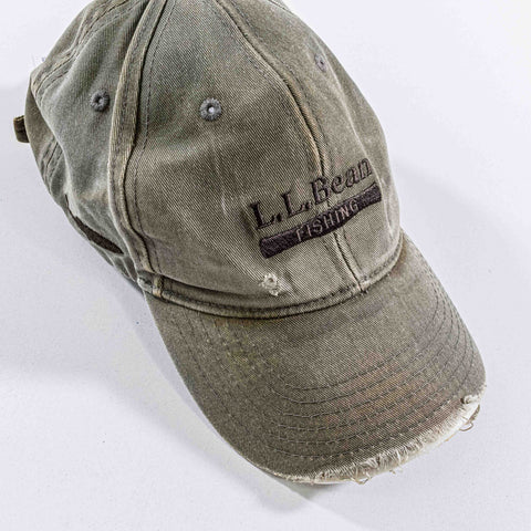 LL Bean Fishing Distressed Baseball Cap Dad Hat