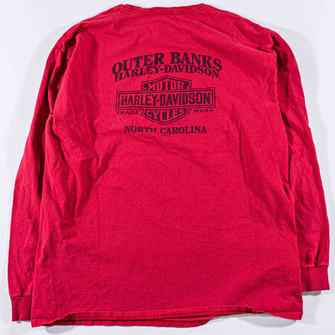 Harley Davidson Motorcycles Long Sleeve T-Shirt Outer Banks