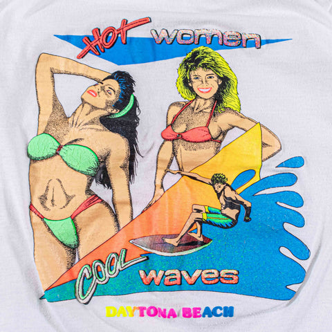 Hot Women Cool Waves Bikini T-Shirt Daytona Beach Cal Cru