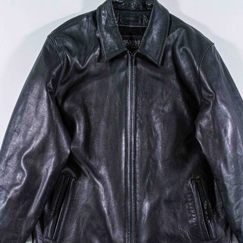 Wilson Lambskin Leather Bomber Jacket
