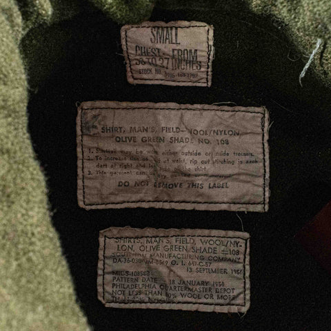 US Army Wool Field Shirt Olive OG 108 1956