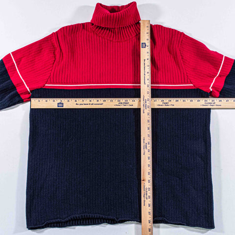 Polo Jeans Co. Ralph Lauren Striped USA Flag Turtleneck Sweater