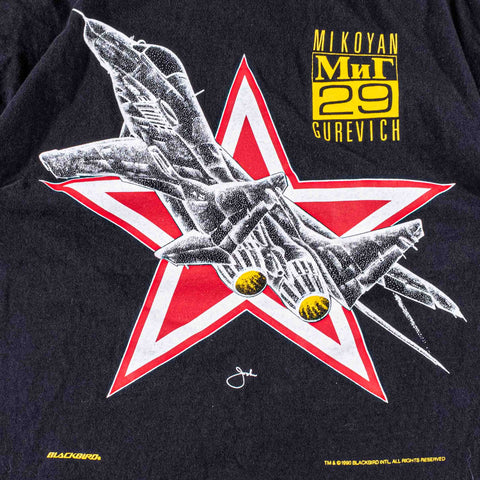 Mikoyan MiG-29 Blackbird Russian Fighter Jet T-Shirt