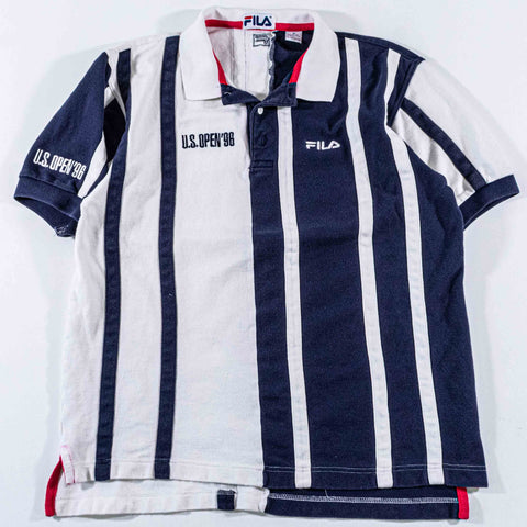 US Open 1996 Tennis Fila Polo Shirt Striped