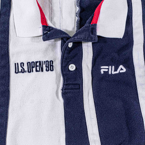 US Open 1996 Tennis Fila Polo Shirt Striped