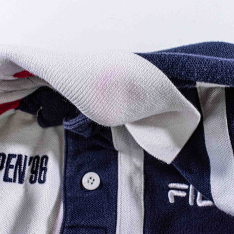US Open 1996 Tennis Fila Polo Shirt Striped