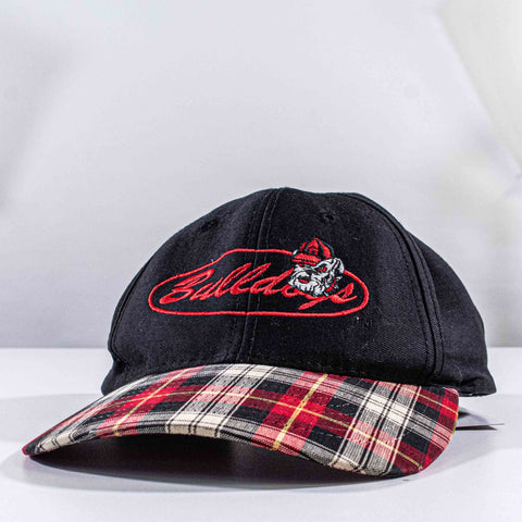 Georgia Bulldogs Script Plaid Snapback Hat 4Real