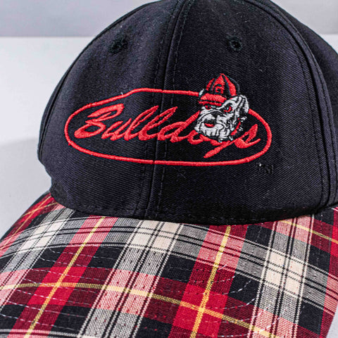 Georgia Bulldogs Script Plaid Snapback Hat 4Real