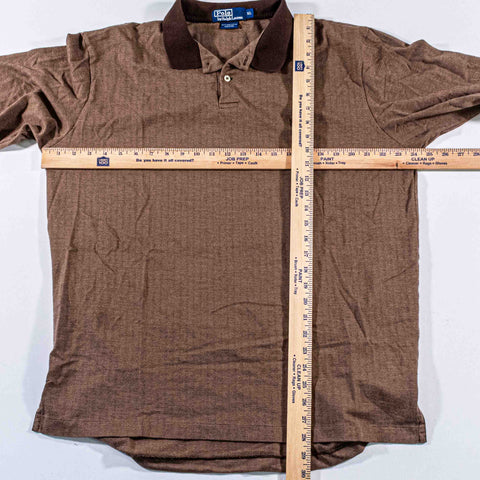 Polo Ralph Lauren Herringbone Pima Cotton Long Sleeve Polo Shirt