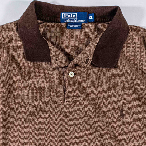 Polo Ralph Lauren Herringbone Pima Cotton Long Sleeve Polo Shirt
