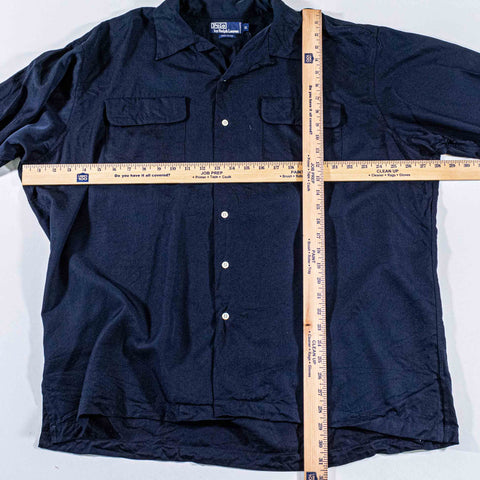 Polo Ralph Lauren Rayon Loop Collar Button Shirt Rockabilly